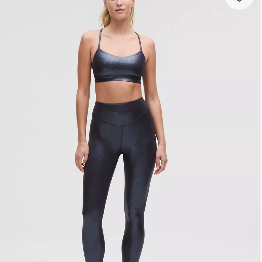 Lululemon Wunder under Smooth Cover Legging- Foil- Leatherlike